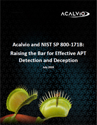 Acalvio and NIST sp 800 171b