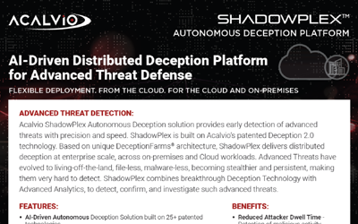 Acalvio ShadowPlex Overview – Datasheet