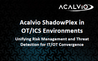 Acalvio ShadowPlex in OT/ICS Environments