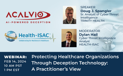 Protecting healthcare organizations through deception technology: a practitioner's view